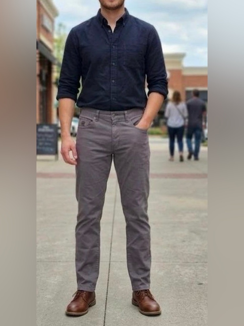 English Laundry Men's Slim Gray Chinos. Size 36X30
